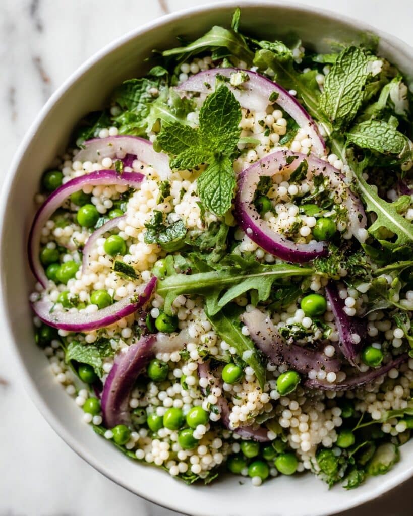 Spring Couscous Salad with Herbs, Pistachios, and Zaatar Recipe