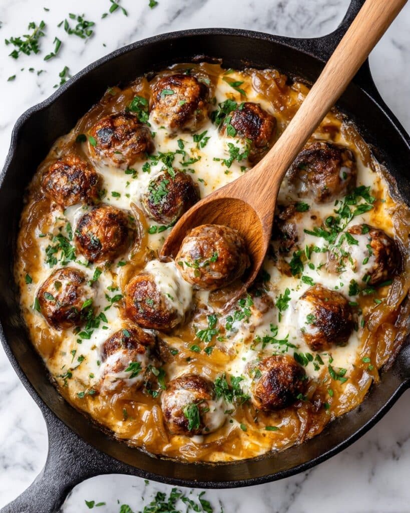 French Onion Meatballs Recipe