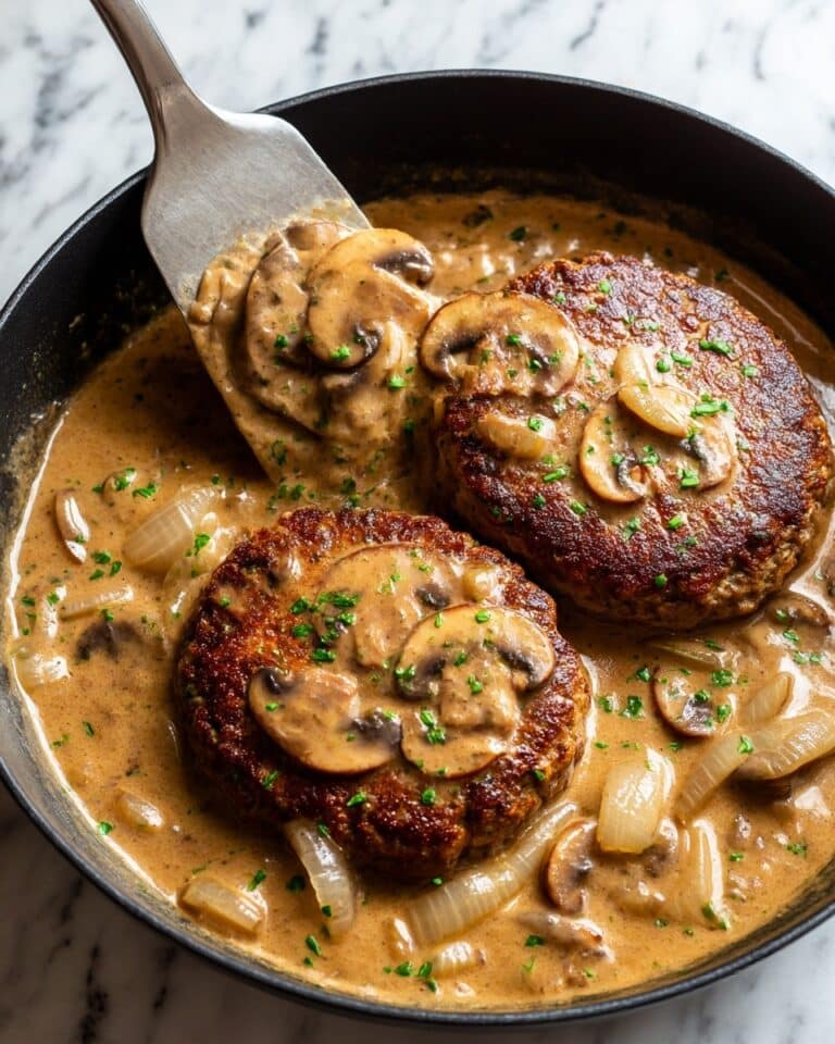 Hamburger Steak with Mushroom Gravy Recipe