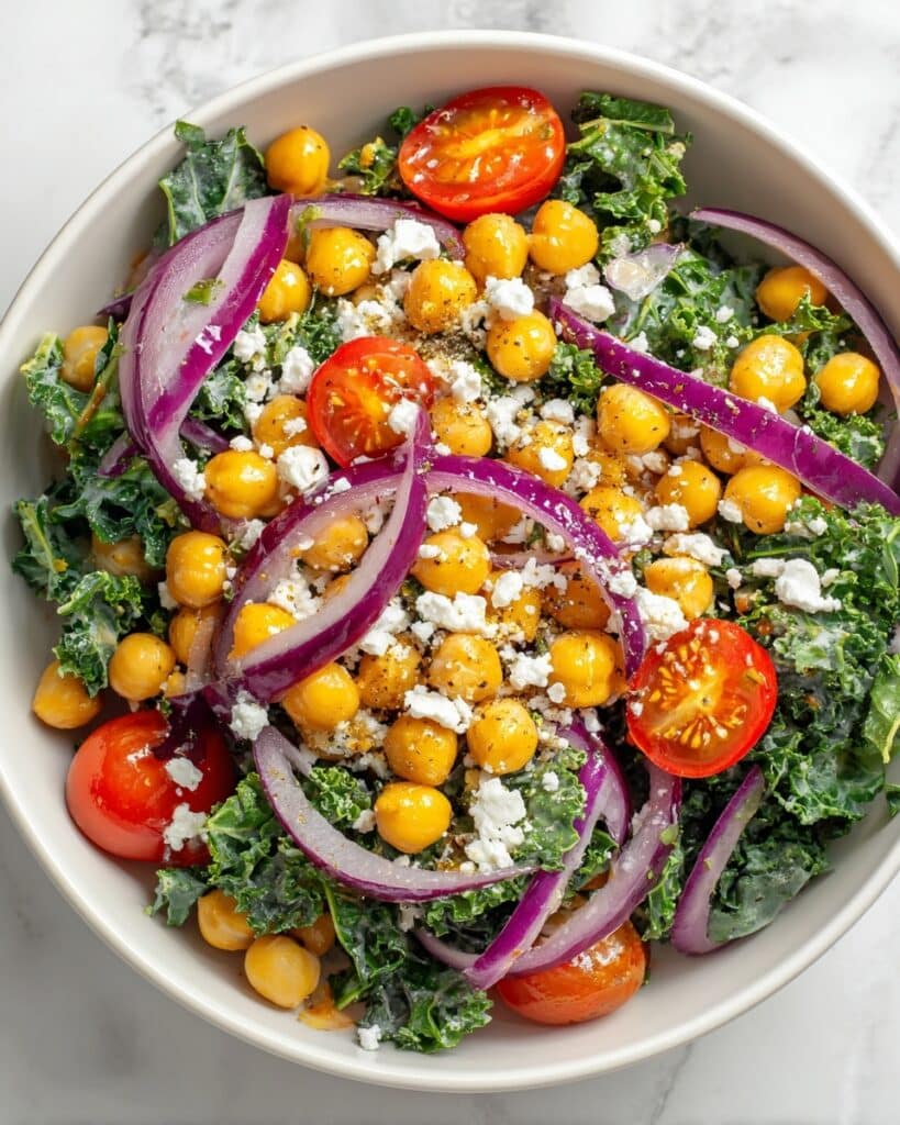 Chickpea Arugula Salad with Lemon Dijon Dressing Recipe