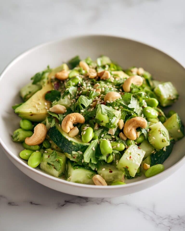 Cucumber Edamame Salad with Creamy Miso Dressing Recipe