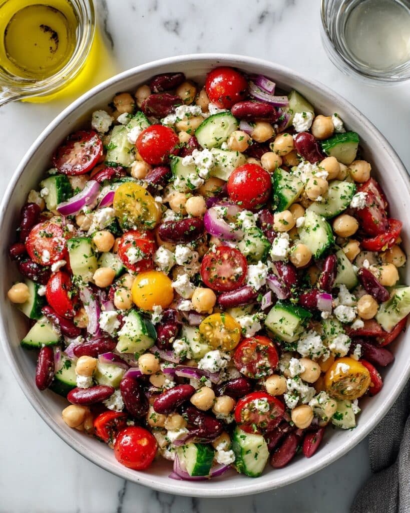 Zesty Bean Salad with Feta Recipe