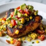 Fiesta Lime Chicken with Fresh Avocado Corn Salsa Recipe