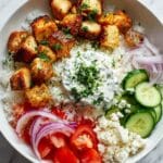 High Protein Mediterranean Lemon-Dill Chicken Bowls Recipe