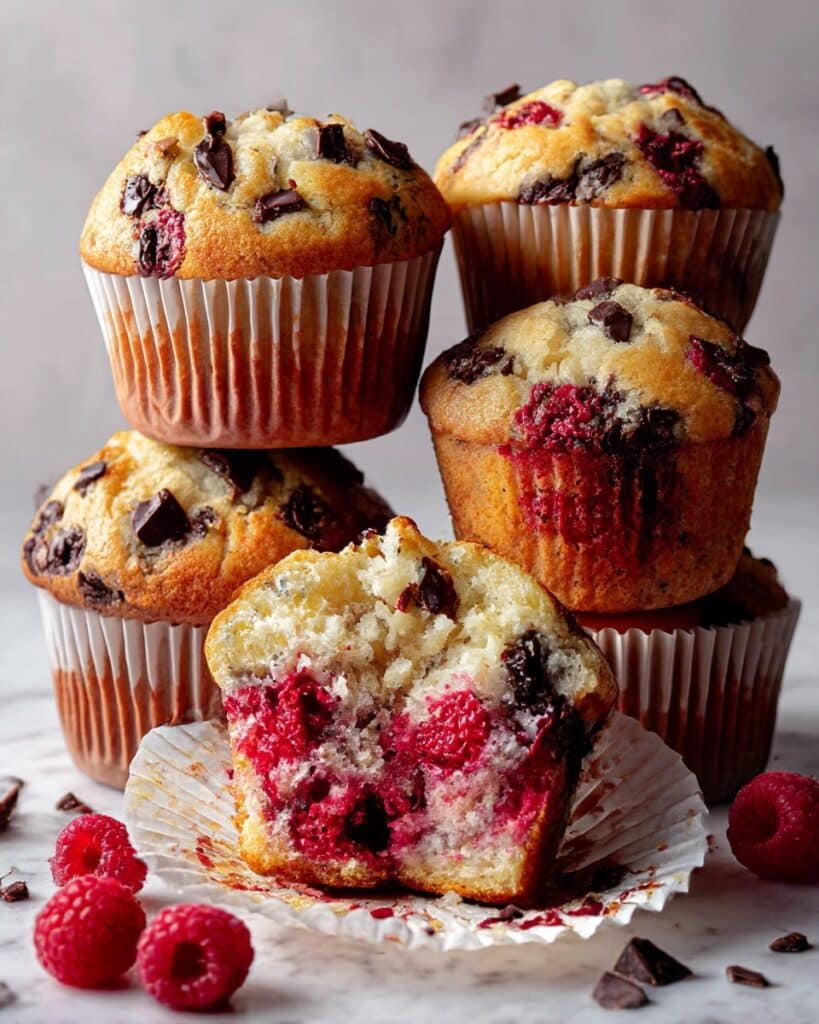 Dark Chocolate Raspberry Muffins Recipe