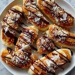 Frozen Banana Snacks with Chocolate, Peanut Butter, and Coconut Recipe