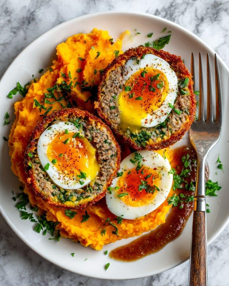 Haggis Scotch Egg with Caramelised Onion Chutney Recipe