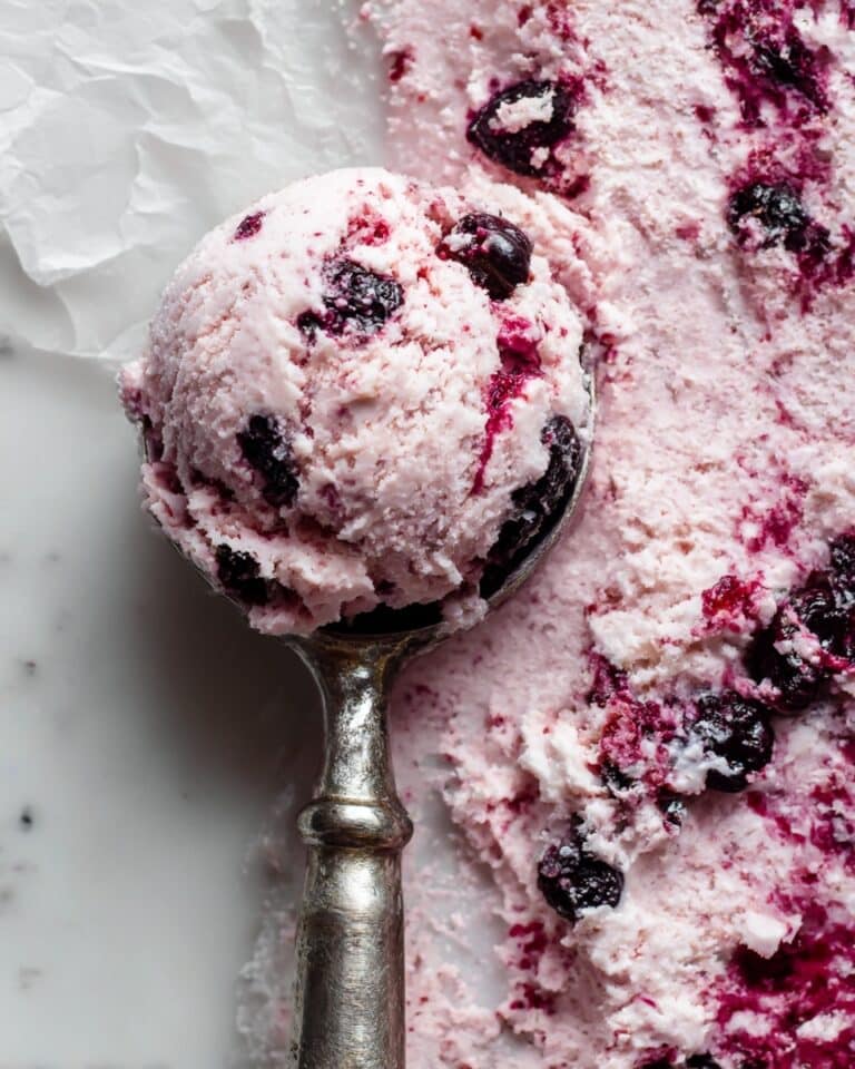 No-Churn Mulberry Ice Cream Recipe