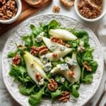 Arugula Pear Salad with Blue Cheese and Toasted Walnuts Recipe