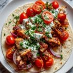 Greek Chicken Gyros with Lemon-Herb Marinade and Tzatziki Recipe
