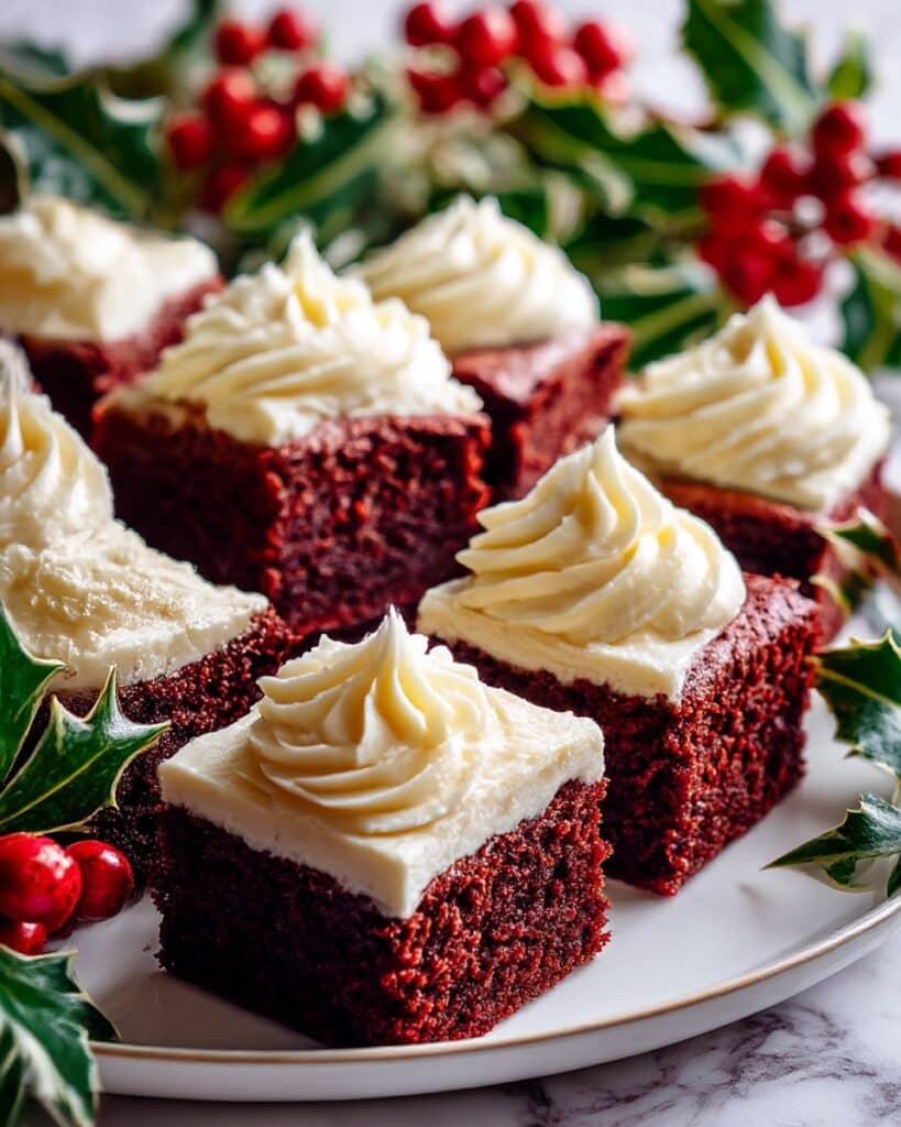 Chewy Red Velvet Brownies with Cream Cheese Frosting Recipe