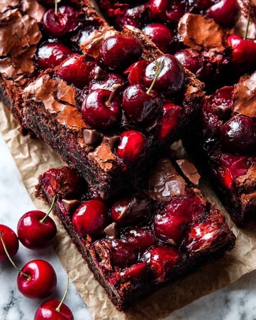 Roasted Chocolate Cherry Brownies Recipe