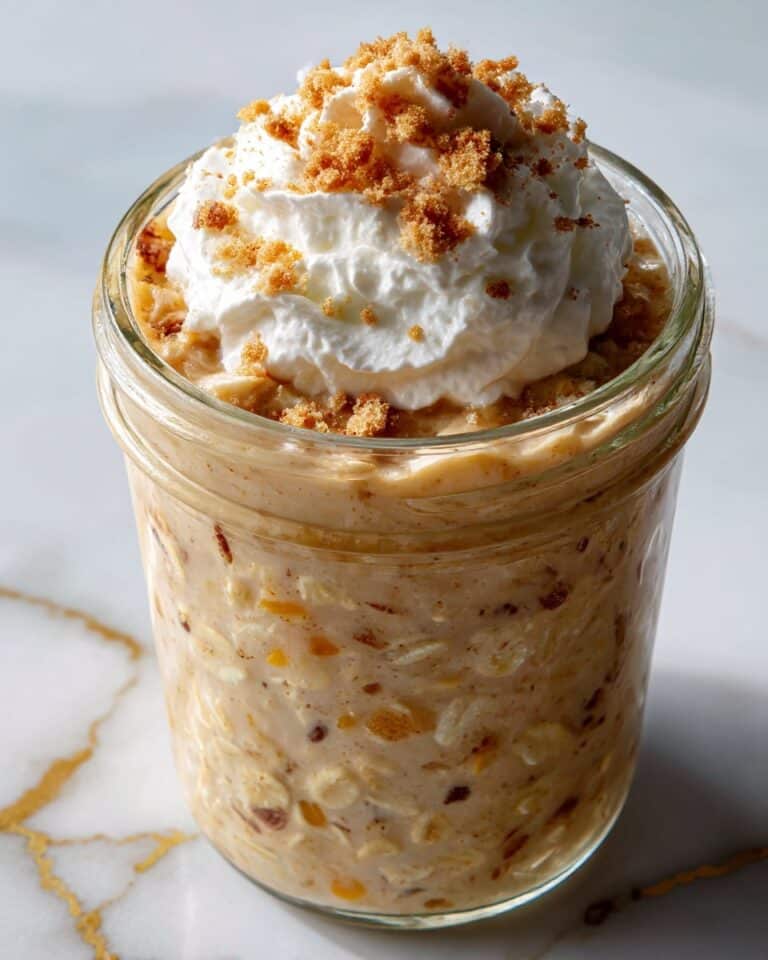 Pumpkin Cheesecake Overnight Oats Recipe