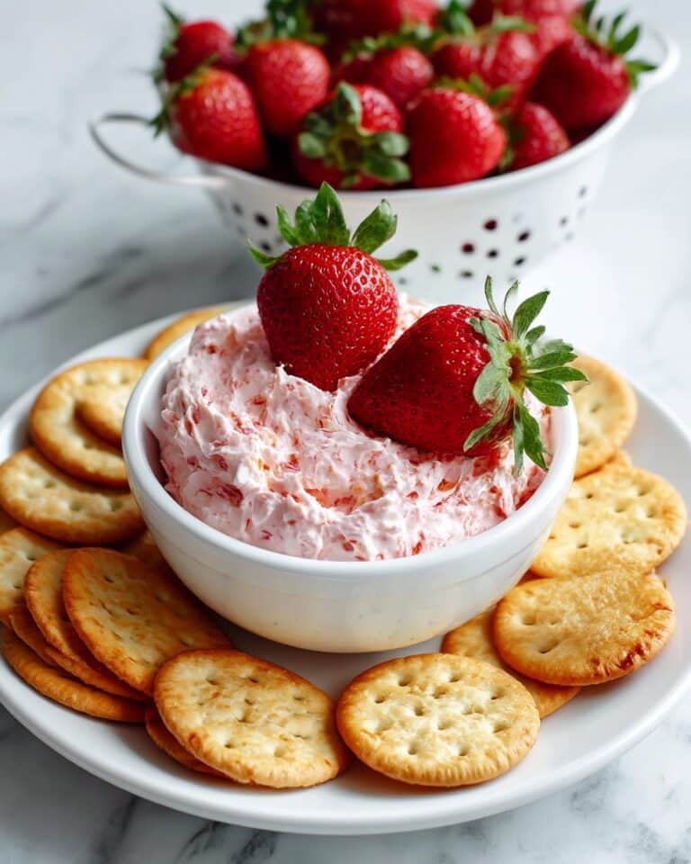 Fluffy Strawberry Pretzel Dip Recipe