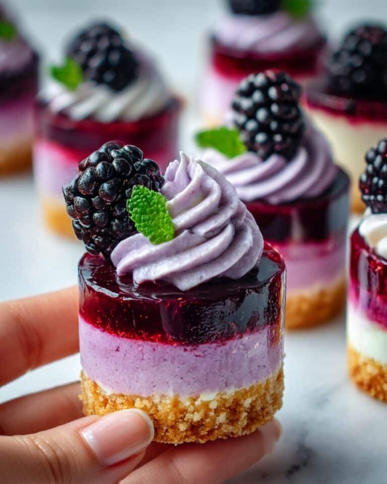 Mini Blackberry Cheesecakes – A Perfect Bite of Elegance! Recipe