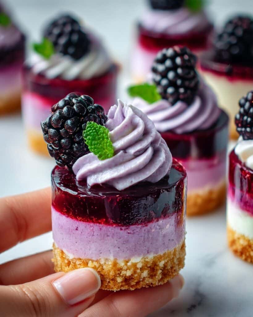Mini Blackberry Cheesecakes – A Perfect Bite of Elegance! Recipe