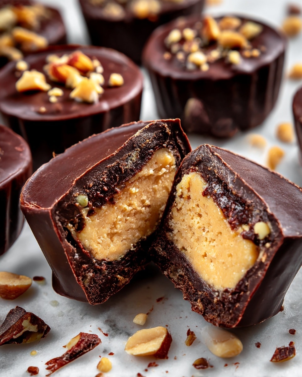 The image shows several round chocolate truffles placed on a light brown parchment paper. Each truffle has a smooth, dark brown chocolate coating and is topped with thin, glossy drizzles of slightly lighter chocolate creating a decorative pattern. The truffles are arranged closely but unevenly in the frame, with soft lighting highlighting their shiny texture and some small reflections. The background is softly blurred to keep the focus on the truffles in the front. photo taken with an iphone --ar 4:5 --v 7