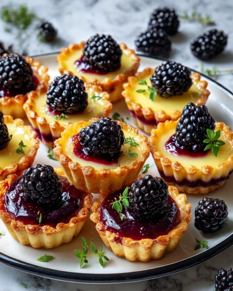 Brie Phyllo Cups with Blackberry and Thyme Recipe
