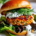 Salmon Burgers with Dill, Lemon, and Cheddar Recipe