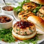 Harvest Salmon Burger with Apple Chutney and Smoked Gouda Recipe