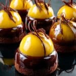 Chocolate Financier with Mango Custard Recipe