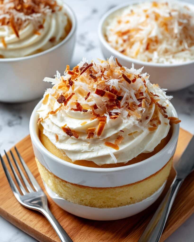 2 Minute Coconut Mug Cake Recipe