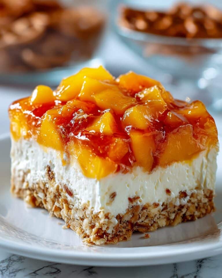 Peach Pretzel Salad Recipe