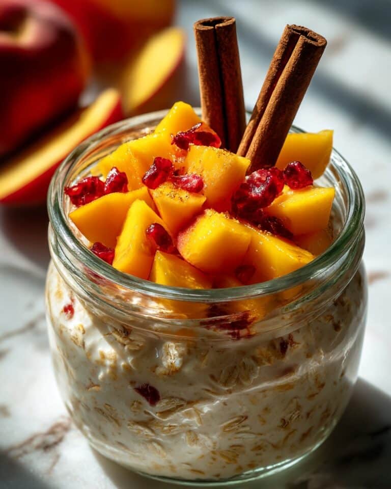 Peach Pie Overnight Oats Recipe