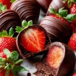 Frozen Chocolate Covered Strawberry Bites Recipe
