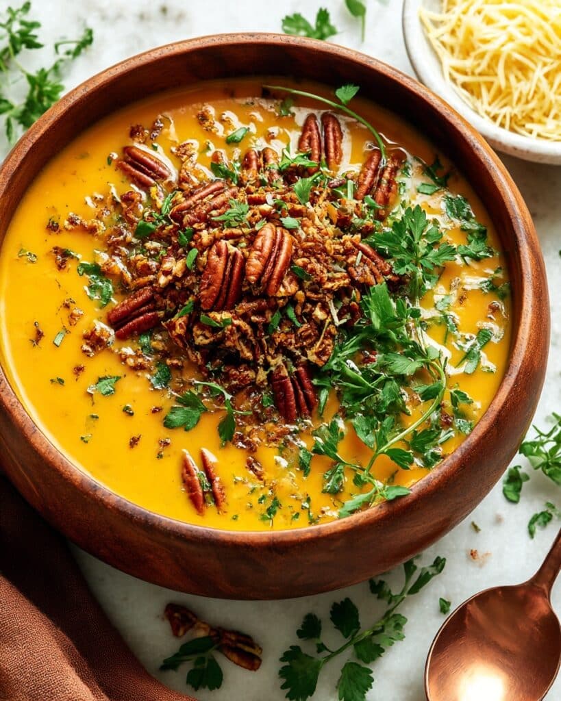 Apple Cheddar Sweet Potato Soup Recipe