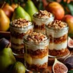 Crème de Poire à l’Amande sur Compotée de Figues & Crumble aux Noix Recipe