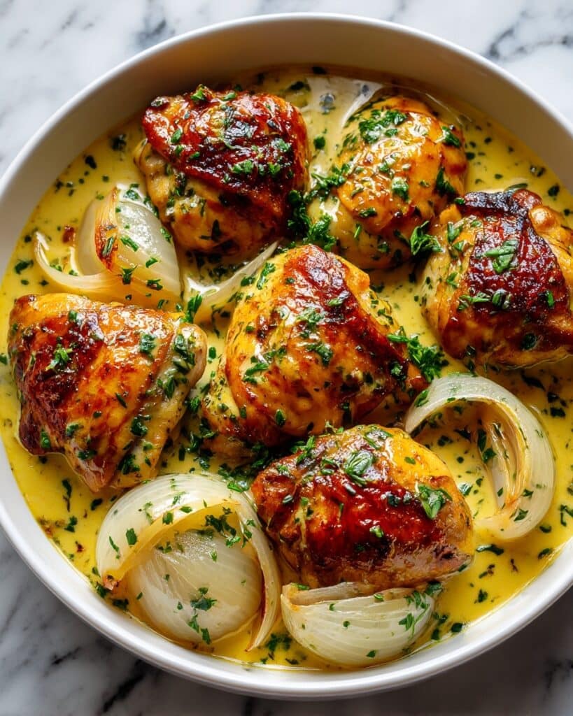 Creamy French Style Chicken Casserole à la Normande Recipe