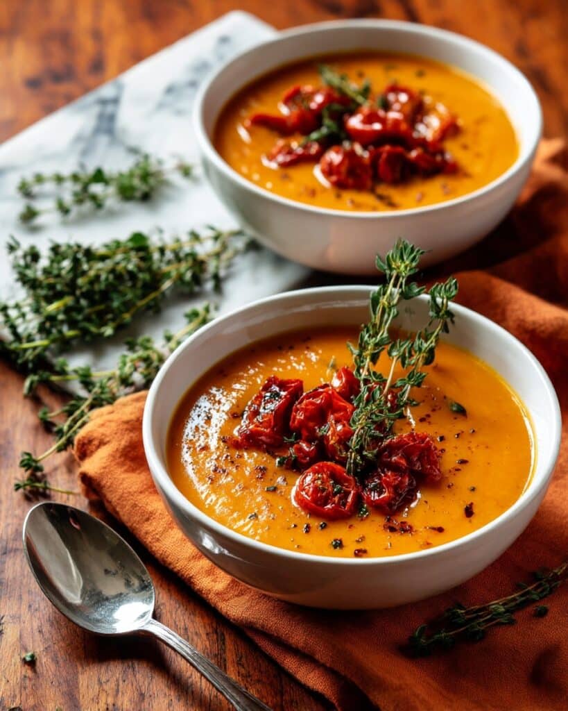 Creamy Roasted Garlic Tomato Soup Recipe