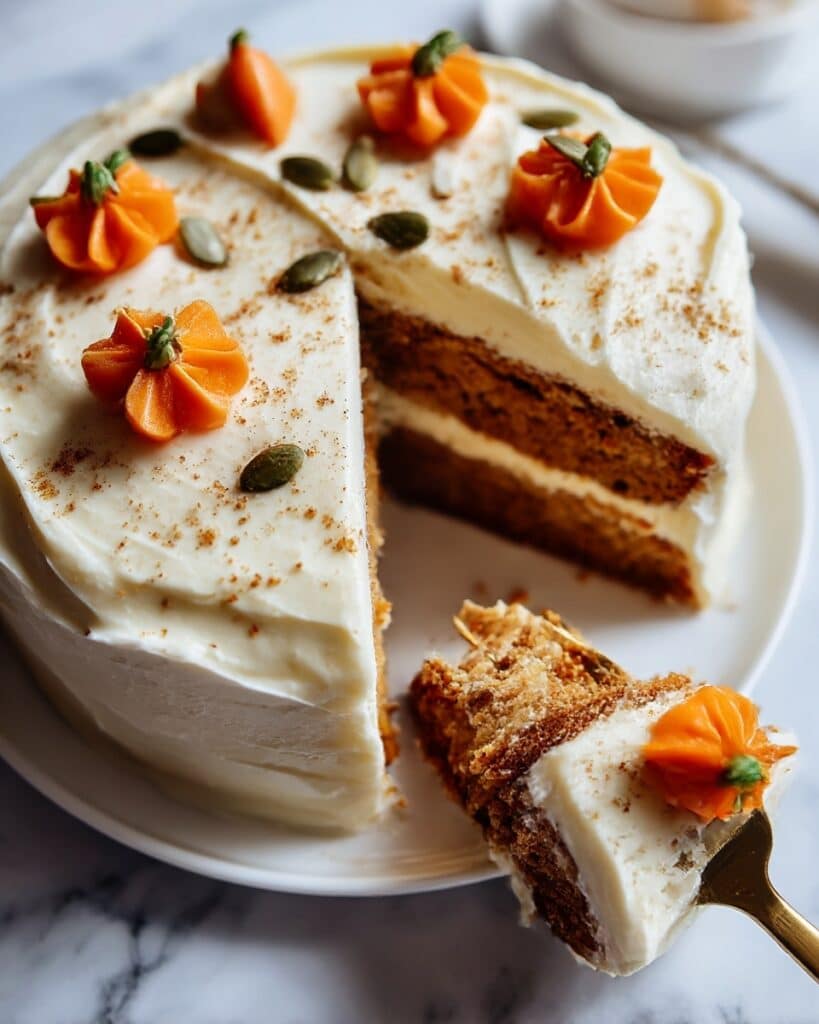 Pumpkin Spice Cake with Brown Sugar Cream Cheese Frosting Recipe