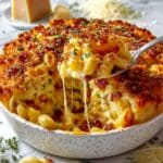 Baked Mac and Cheese with Bacon and Crispy Breadcrumb Topping Recipe