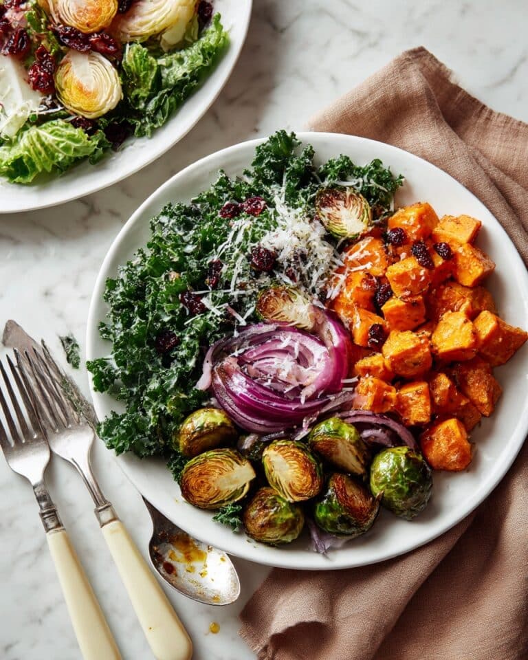 Warm Roasted Veggie Salad with Maple Dijon Vinaigrette Recipe