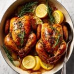 Roasted Cornish Hens with Herbs, Garlic, and Lemon Recipe