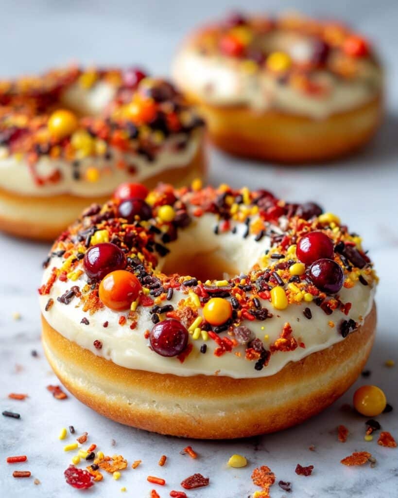 Baked Apple Cider Cake Mix Donuts with Maple Glaze Recipe