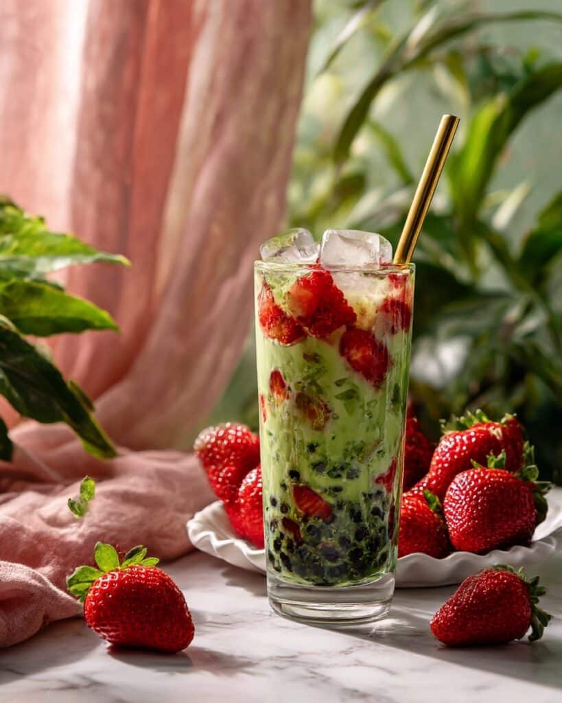 Strawberry Matcha Sago Recipe