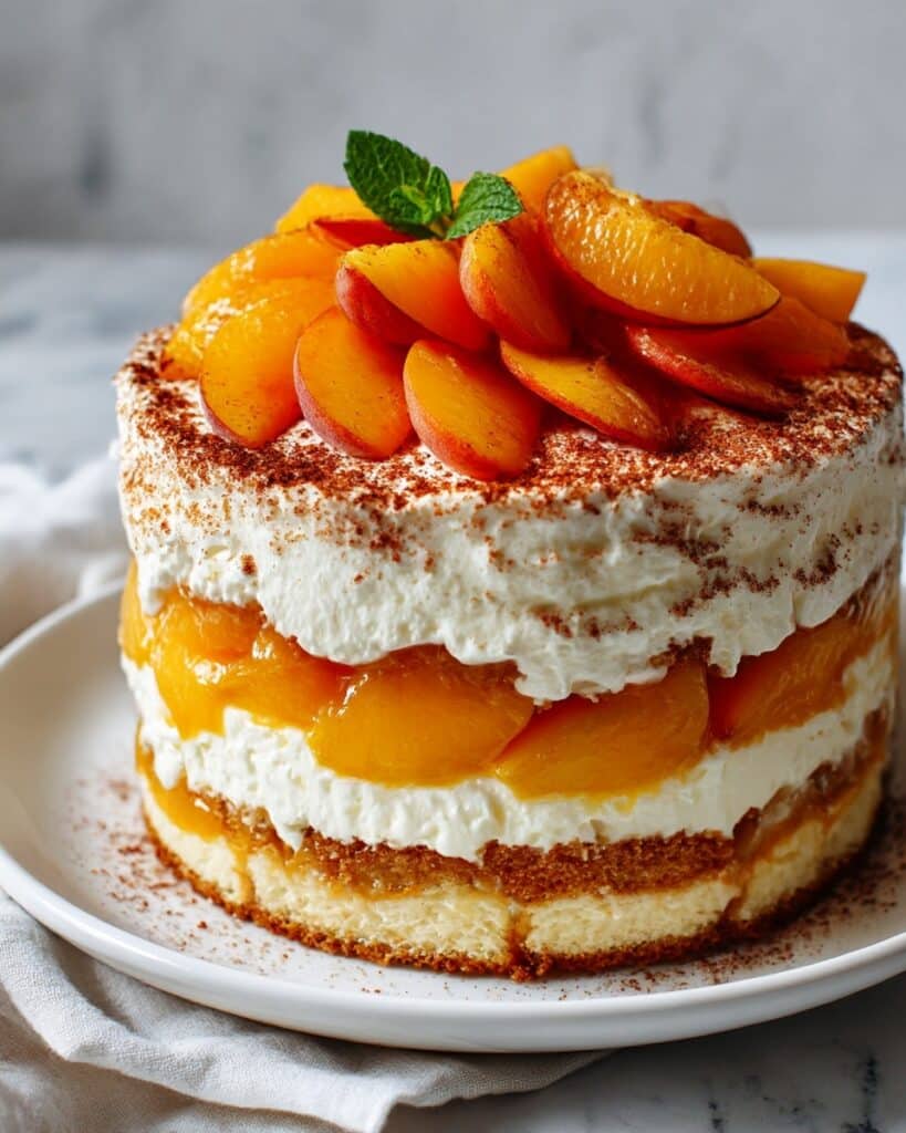 Peach Cobbler Tiramisu Recipe
