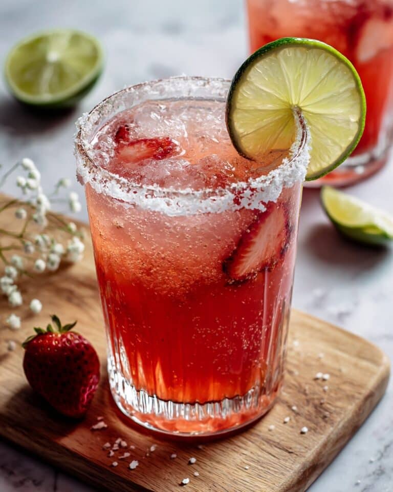 Strawberry Lime Mocktail Margarita Recipe