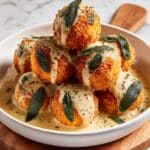Pumpkin Chicken Meatballs in Sage Cream Sauce Recipe