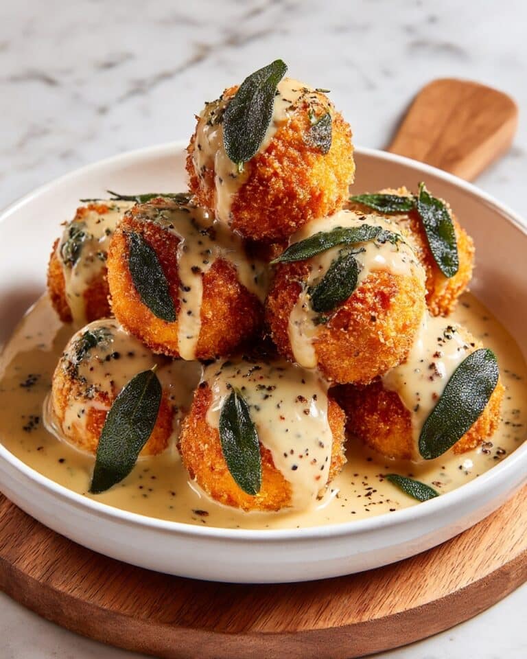 Pumpkin Chicken Meatballs in Sage Cream Sauce Recipe