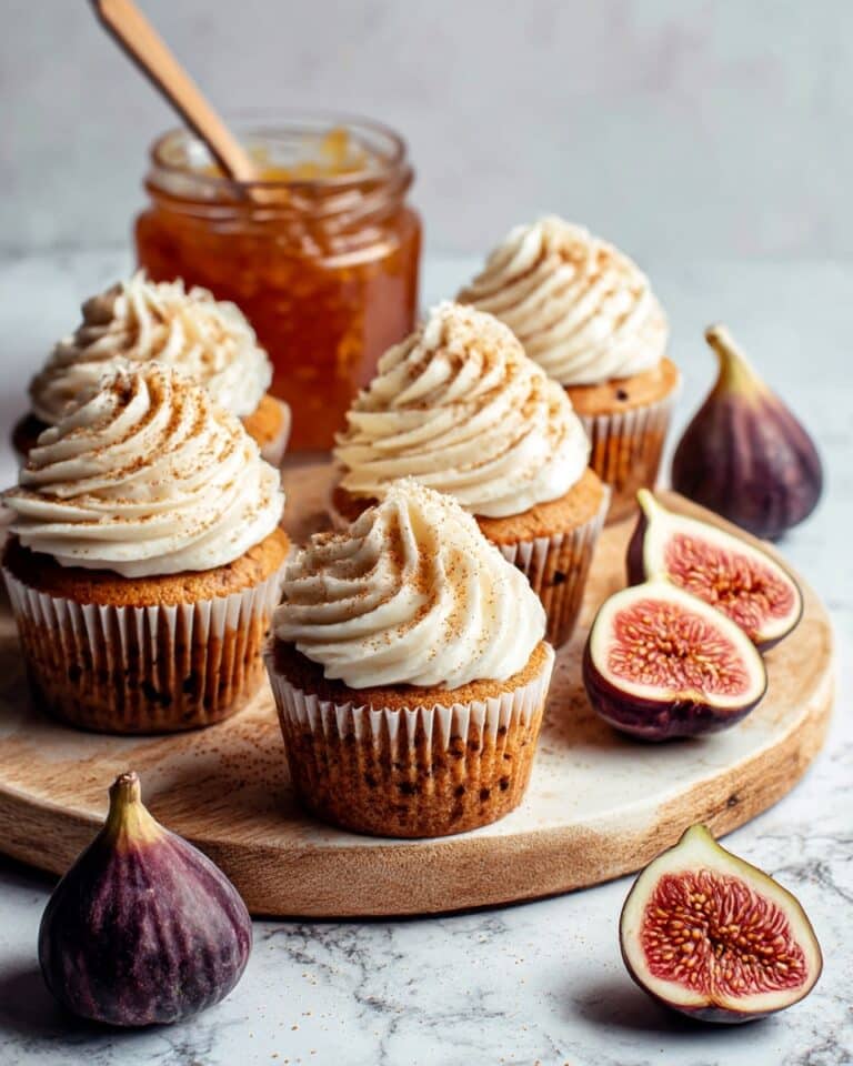 Fig Cupcakes with Honey Cream Cheese Frosting Recipe