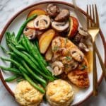 Chicken and Apples with Mushrooms in Cider Cream Sauce Recipe