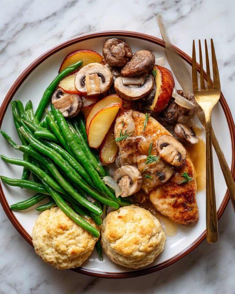 Chicken and Apples with Mushrooms in Cider Cream Sauce Recipe