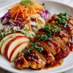 Sticky Apple Cider Chicken with Autumn Slaw Recipe