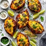 Loaded Sweet Potato Skins with Vegan Cheddar and Lime Recipe