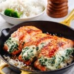 Creamy Spinach Stuffed Salmon Recipe