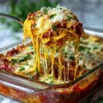 Easy Chicken Taco Spaghetti Casserole Recipe